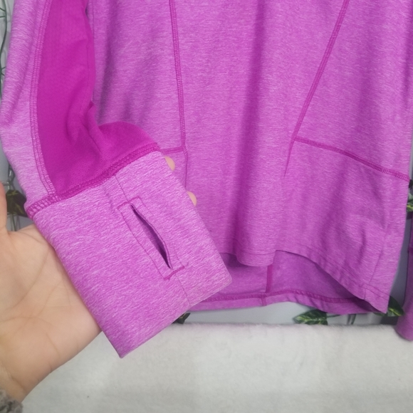 Champion Semi Fitted Womens Purple Pink 1/4 Zip Up Stretch Pullover Swea… - Picture 4 of 11